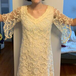 Bell Sleeve Lace Dress